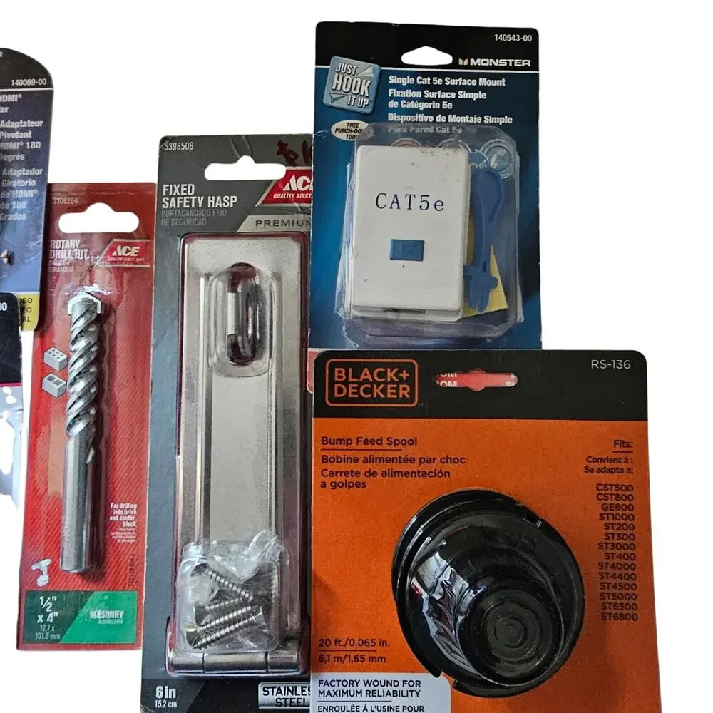 Mixed Lot of Hardware and Electronics: Black+Decker, Monster, Ace